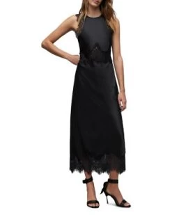 Alula Lace Trim Midi Dress - ALLSAINTS