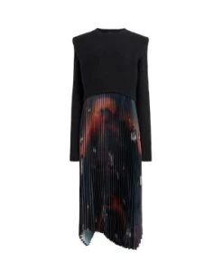 Leia Moonage 2-in-1 Pleated Dress & Sweater - ALLSAINTS -Fashion Clothing AllSaints 13261044 fpx