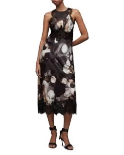 Alula Mars Printed Lace Trim Sleeveless Dress - ALLSAINTS
