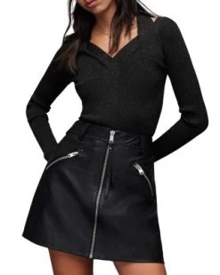 Chara Metallic Sweater - ALLSAINTS