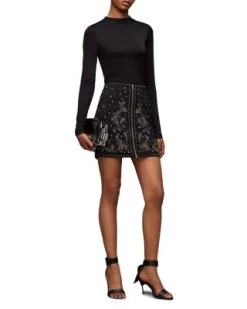 Cassidy Embellished Mini Skirt - ALLSAINTS -Fashion Clothing AllSaints 13310931 fpx