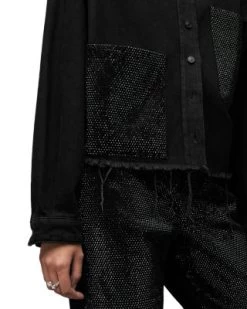 Nicky Cotton Sparkle Shacket - ALLSAINTS -Fashion Clothing AllSaints 13311130 fpx